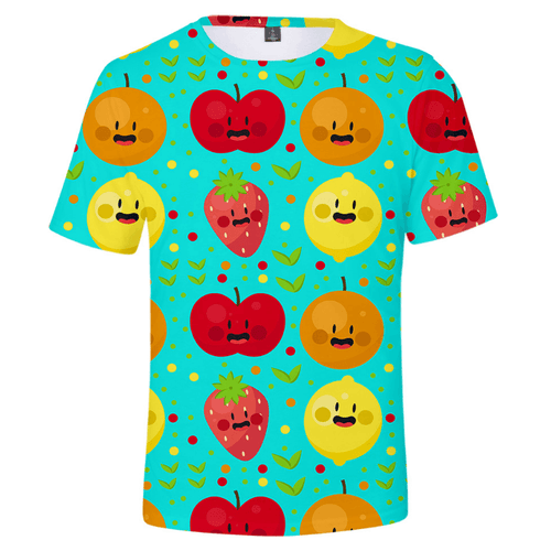 Cartoon Fruits T-Shirt - C